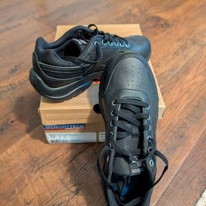 Reebok Black Athletic Shoes with Blue Accents